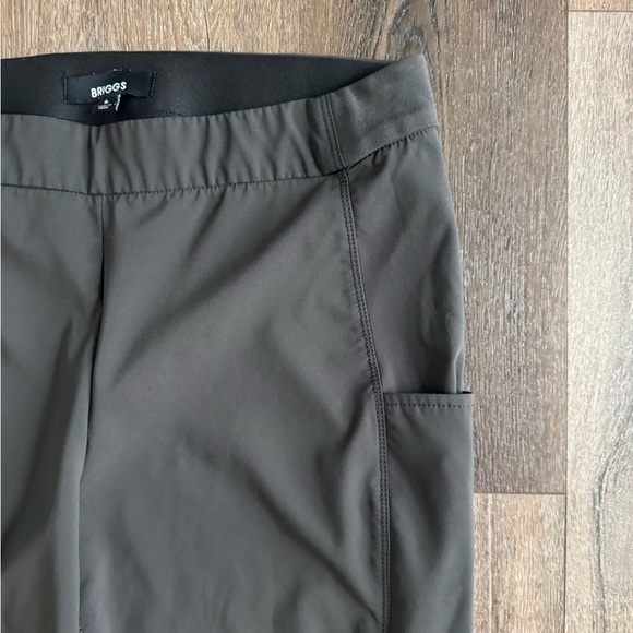 Briggs pants, women’s size large.  Dark grey, side pockets and elastic waist. - Picture 2 of 5